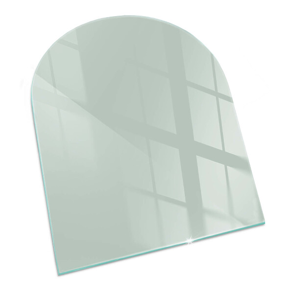 Sticlă sub șemineu semi-oval Culoare Verde Deschis