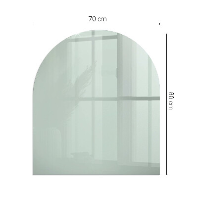 Sticlă sub șemineu semi-oval Culoare Verde Deschis