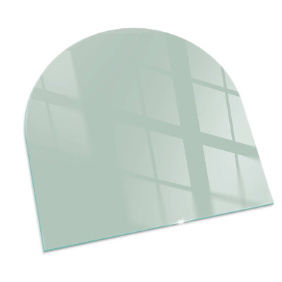 Sticlă sub șemineu semi-oval Culoare Verde Deschis