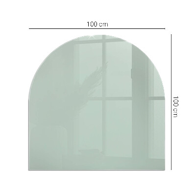 Sticlă sub șemineu semi-oval Culoare Verde Deschis