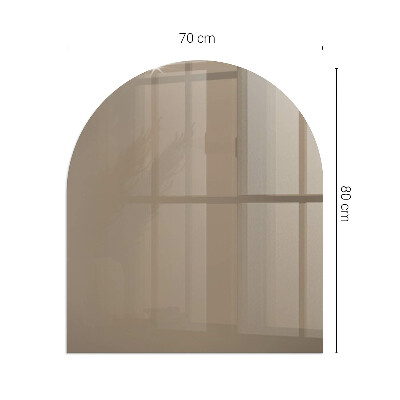 Sticlă sub șemineu semi-oval Culoare Maro