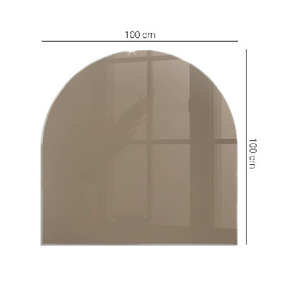 Sticlă sub șemineu semi-oval Culoare Maro