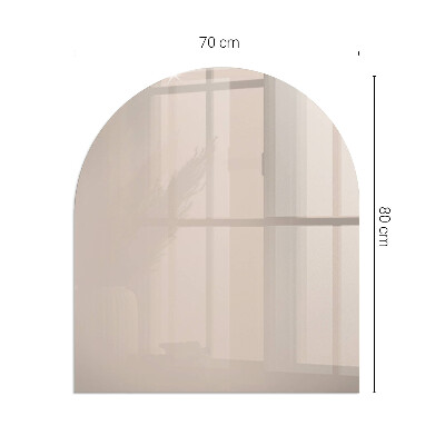 Sticlă sub șemineu semi-oval Culoare Maro deschis