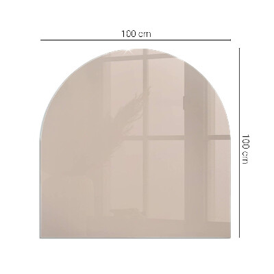 Sticlă sub șemineu semi-oval Culoare Maro deschis