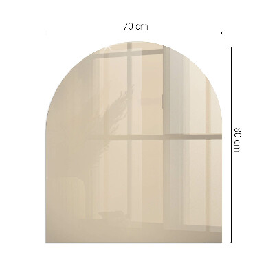 Sticlă sub șemineu semi-oval Culoare bej