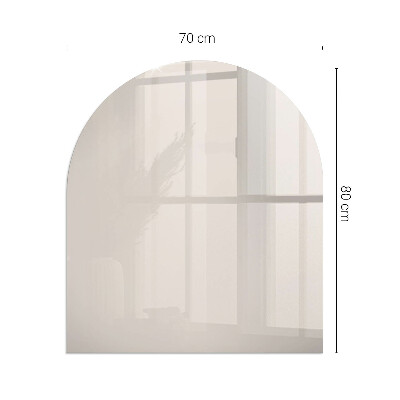 Sticlă sub șemineu semi-oval Culoare roz pal