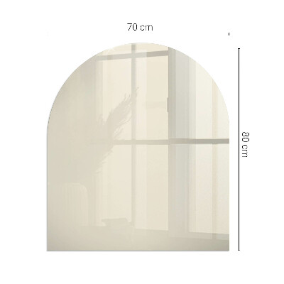 Sticlă sub șemineu semi-oval Culoare bej