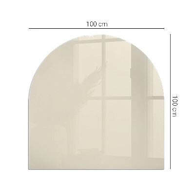 Sticlă sub șemineu semi-oval Culoare bej