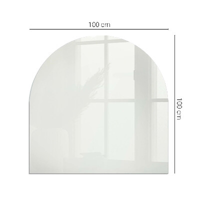 Sticlă sub șemineu semi-oval Culoare Fildeș
