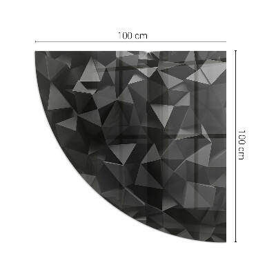 Sticlă securizată de protecție sub sobă trimestru Geometrie tridimensională