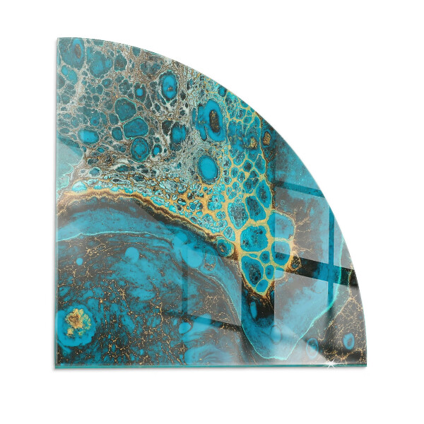 Sticlă securizată de protecție sub sobă trimestru Model organic abstract