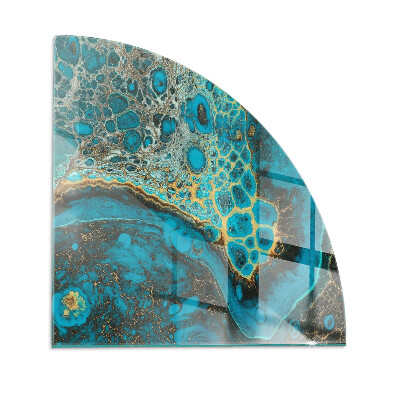 Sticlă securizată de protecție sub sobă trimestru Model organic abstract