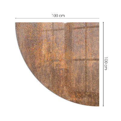 Sticlă securizată de protecție sub sobă trimestru Textură de rugină pe metal