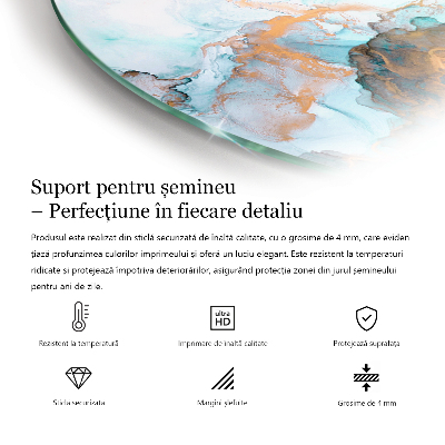 Sticlă securizată de protecție sub sobă trimestru Model geometric abstract