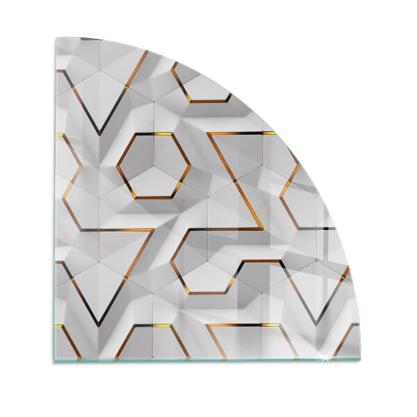 Sticlă sub șemineu trimestru Model geometric 3D