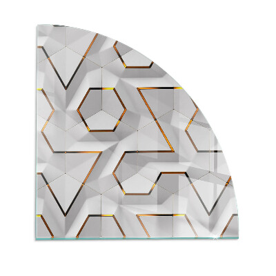 Sticlă sub șemineu trimestru Model geometric 3D