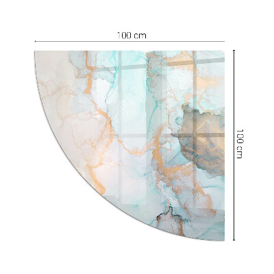 Sticlă sub șemineu trimestru Model fluid abstract