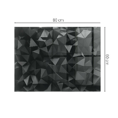 Sticlă sub șemineu dreptunghiular Geometrie tridimensională