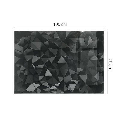 Sticlă sub șemineu dreptunghiular Geometrie tridimensională
