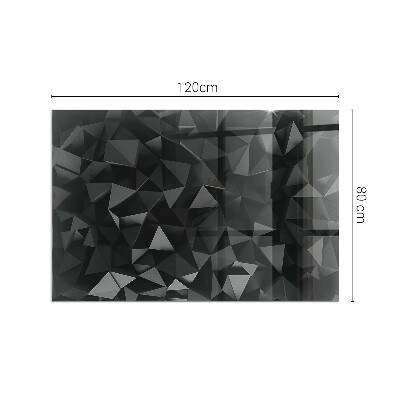 Sticlă sub șemineu dreptunghiular Geometrie tridimensională