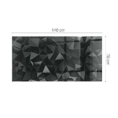 Sticlă sub șemineu dreptunghiular Geometrie tridimensională