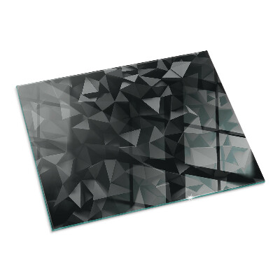 Sticlă sub șemineu dreptunghiular Geometrie tridimensională