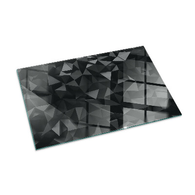 Sticlă sub șemineu dreptunghiular Geometrie tridimensională