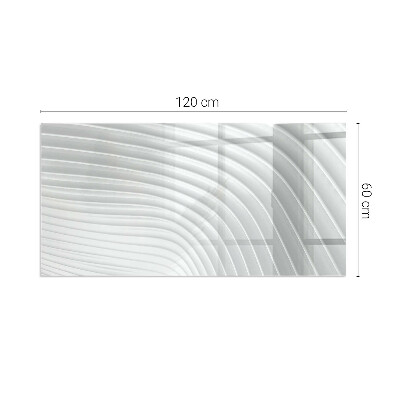 Protecție sub sobă dreptunghiulară Valuri de linii delicate