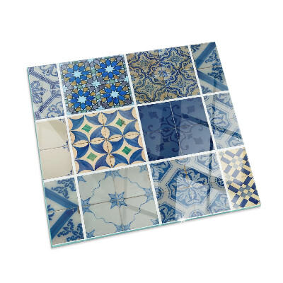Sticlă sub șemineu dreptunghiular Modele de plăci ceramice