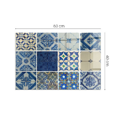 Sticlă sub șemineu dreptunghiular Modele de plăci ceramice