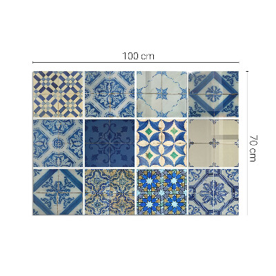 Sticlă sub șemineu dreptunghiular Modele de plăci ceramice