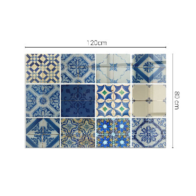 Sticlă sub șemineu dreptunghiular Modele de plăci ceramice
