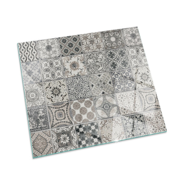 Protecție sub sobă dreptunghiulară Modele decorative de plăci