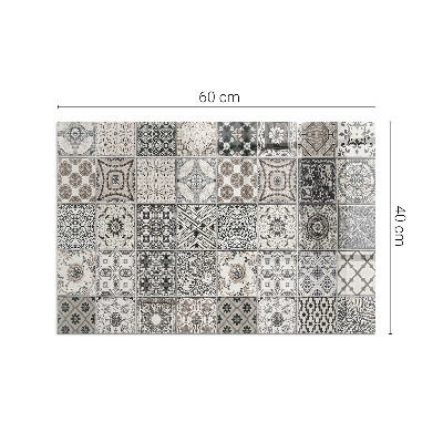 Protecție sub sobă dreptunghiulară Modele decorative de plăci