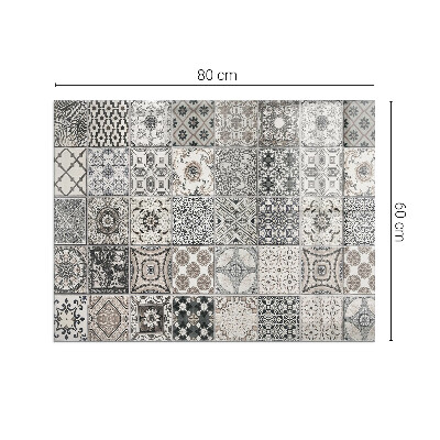 Protecție sub sobă dreptunghiulară Modele decorative de plăci