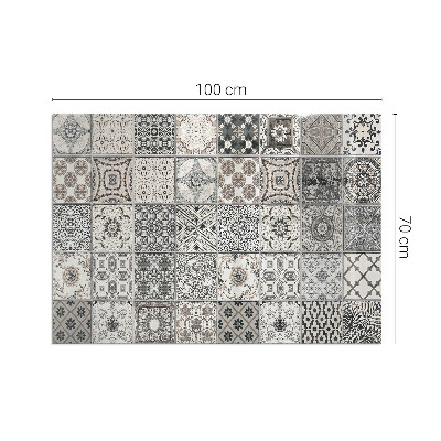 Protecție sub sobă dreptunghiulară Modele decorative de plăci