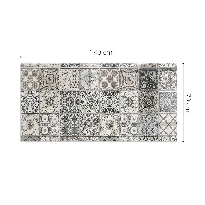 Protecție sub sobă dreptunghiulară Modele decorative de plăci