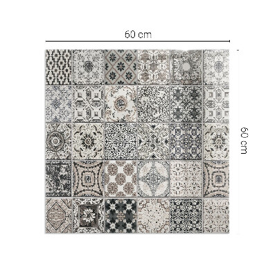 Protecție sub sobă dreptunghiulară Modele decorative de plăci