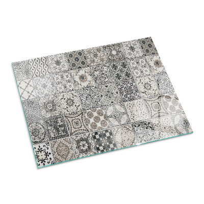 Protecție sub sobă dreptunghiulară Modele decorative de plăci