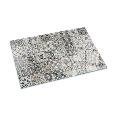 Protecție sub sobă dreptunghiulară Modele decorative de plăci