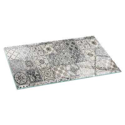 Protecție sub sobă dreptunghiulară Modele decorative de plăci