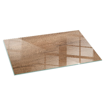 Protecție sub sobă dreptunghiulară Model natural din lemn