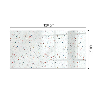 Protecție sub sobă dreptunghiulară Model cu forme mici