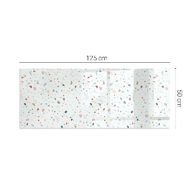 Protecție sub sobă dreptunghiulară Model cu forme mici