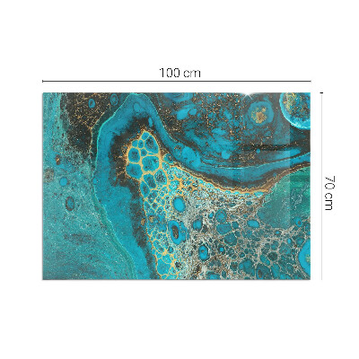 Sticlă sub șemineu dreptunghiular Model organic abstract