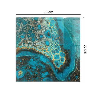 Sticlă sub șemineu dreptunghiular Model organic abstract