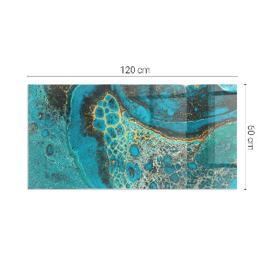 Sticlă sub șemineu dreptunghiular Model organic abstract