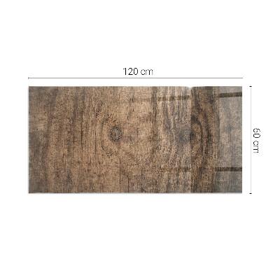 Sticlă sub șemineu dreptunghiular Model natural din lemn