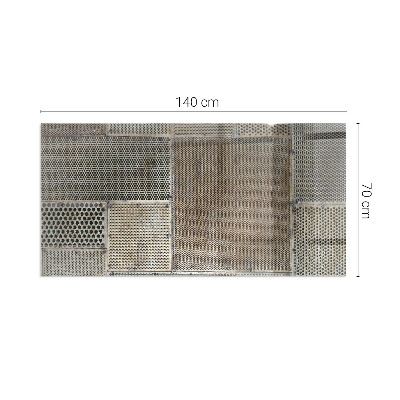 Sticlă sub șemineu dreptunghiular Model de tablă perforată