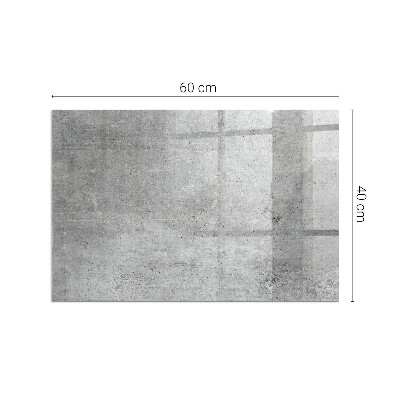 Sticlă sub șemineu dreptunghiular Textură de beton brut